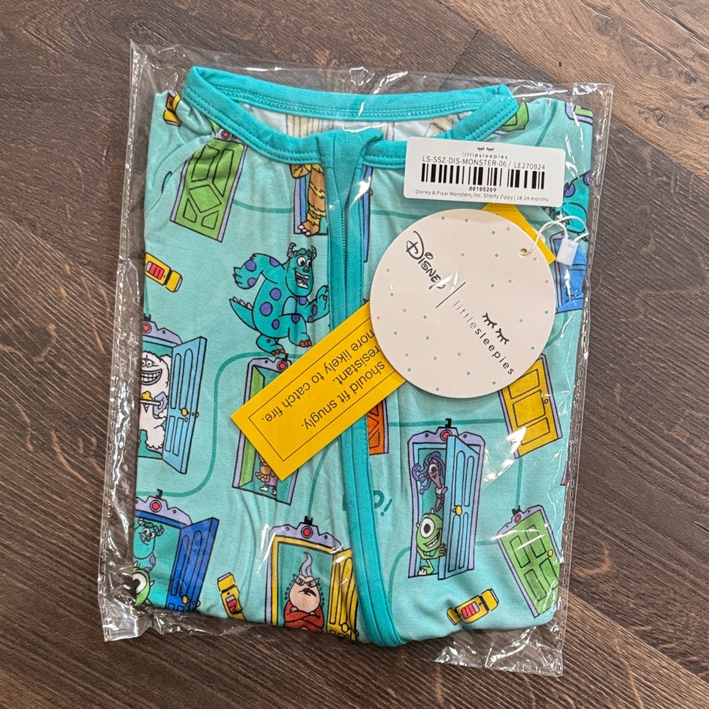 Little Sleepies Monsters Pajama Set - Teal and Multicolor